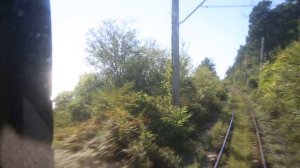 Железная дорога вдоль моря в Абхазии