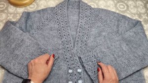 Как вязала кофточку из Alize Angora Gold /Подробное описание