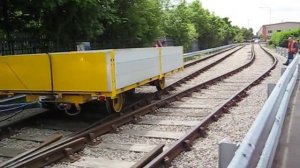 Unimog U400 rail trailer runaway brake test Network Rail