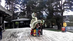 Танец дракона под китайские барабаны