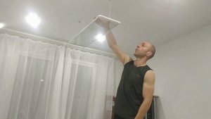 Инфракрасный обогреватель Pion и натяжной потолок.