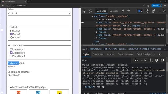 Using CSS :has() with HTML forms | Learn Web Dev with Austin Gil