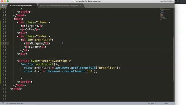 How to use createElement in JavaScript for beginners | JavaScript Tutorial