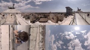 360 video: View from Monumento a Vittorio Emanuele II, Rome, Italy