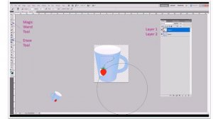 Photoshop Tutorial with magic wand tool and erase tool