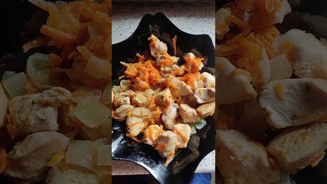 Тушенная куриная грудка