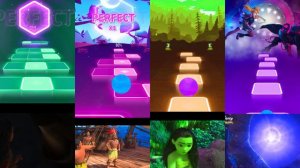 Moana vs Maui vs Tamatoa vs Hey-Hey Disney 💕❤️ Tiles Hop EMD RUSH Song