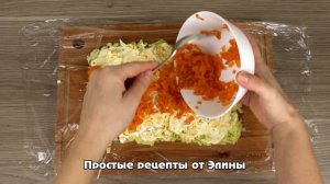 Салат Мимоза в рулете