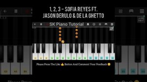 1,2,3 - Sofia Reyes ft. Jason Derulo & De La Ghetto | EASY Piano Tutorial