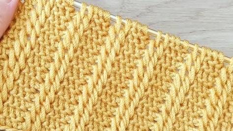 Легкий Тунисский узор крючком