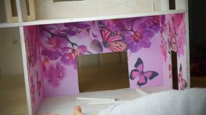 Как сделать КУКОЛЬНЫЙ ДОМИК для кукол ЛОЛ своими руками 9  Гостинная