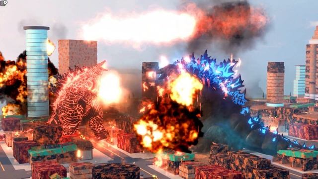 Legendary Godzilla and Kong Vs Thermo Godzilla and Frostbite Godzilla - Roblox Kaiju Universe смотреть онлайн