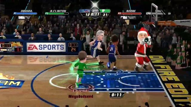 Santa NPC Sleighs Gamers at NBA JAM. Santa's Not So Nice Kids ?? смотреть онлайн