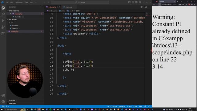 14 _ What are Constants in PHP for Beginners _ 2023 _ Learn PHP Full Course for Beginners