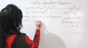 Proof of cayley  hamilton Theorem in Hindi