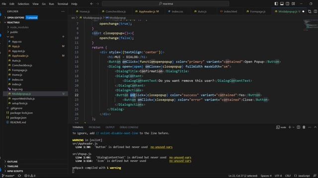 MUI Dialog in React JS | create modal popup with form control | React JS - MUI Tutorial смотреть онлайн