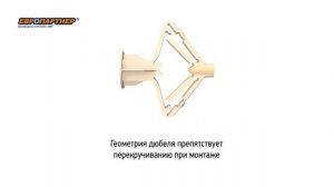 Дюбель бабочка для листовых материалов PLA, с саморезом