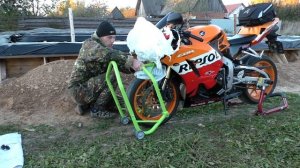 ПЕРЕДНИЙ ПОДКАТ crazy iron под траверсу Honda CBR 600RR 2013