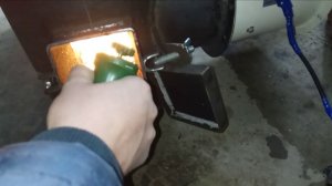 Калорифер на отработке в гараже быстрое временное решение