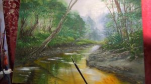 как написать воду маслом