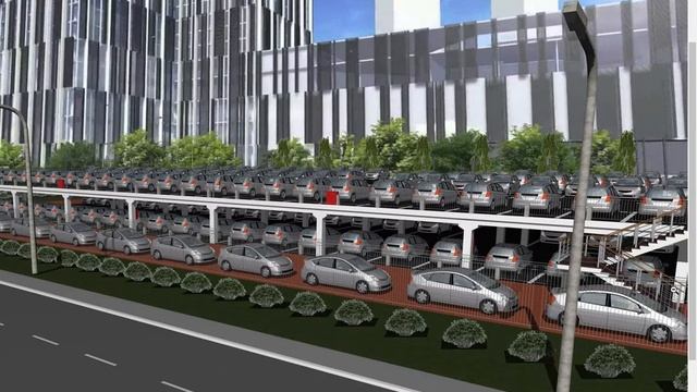 Проект двухэтажного открытого паркинга на 280 машиномест