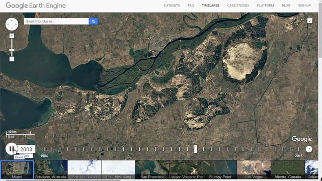 Вирубка лісу в Херсонській області 1984-2016 Гугл Таймлапс смотреть онлайн
