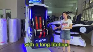 360-degree free-rotating single-person VR chair, simulating the trajectory of a roller coaster.