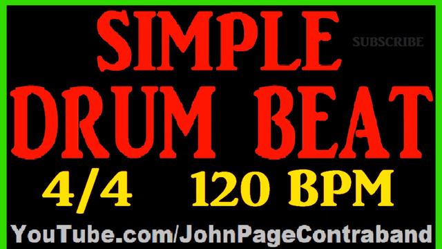 Simple Straight Drum Beat 120 bpm Practice Loop Tool Metronome 4/4 HQ HD смотреть онлайн