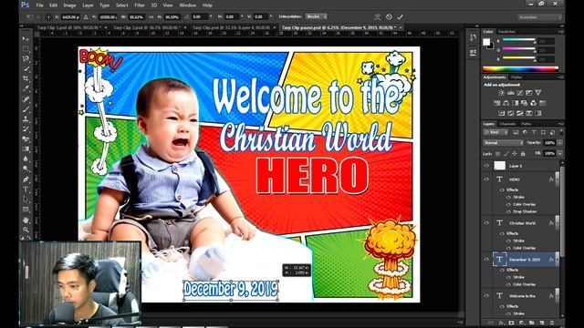 Tarpaulin & Invitation Making in Adobe Photoshop Cs6 Tutorial #6 смотреть онлайн