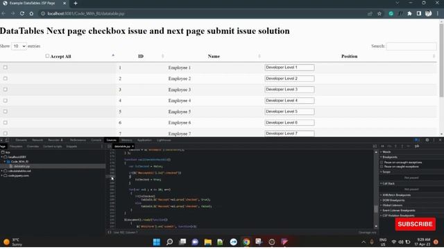 How Debug Javasacript Code in Jsp & HTML