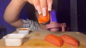 АСМР итинг сёмга ? / asmr ??