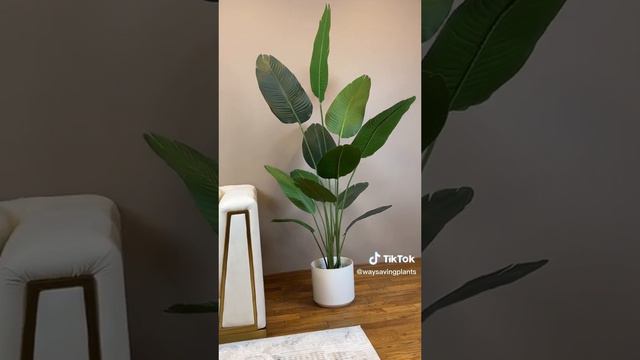 Artificial Bird of Paradise plant (banana leaf)