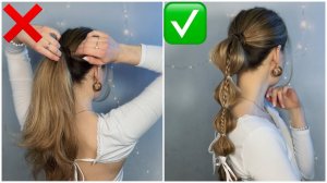 ПРОСТАЯ И КРАСИВАЯ ПРИЧЁСКА ВМЕСТО ОБЫЧНОГО ХВОСТА! Soft Girl Hairstyle tutorial