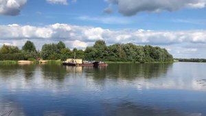 Паром через Березину в Паричах