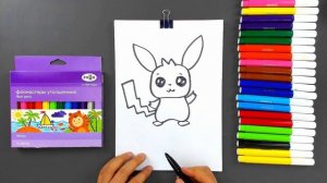 КАК НАРИСОВАТЬ ПИКАЧУ? - Рисуем Пикачу фломастерами - РыбаКит