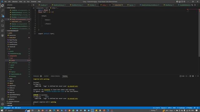 Complete Project on Food Ordering app in React JS | React JS Tutorial (full course) - #44