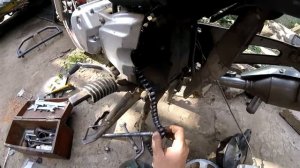 Ремонт Ямахи ЮБР 125 (задней вилки )