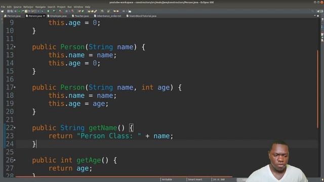 Java Constructor example