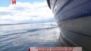СОТРУДНИКИ РЫБНАДЗОРА ЧИСТЯТ ЕНИСЕЙ ОТ БРОШЕННЫХ СЕТЕЙ