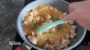 Булгур с мясом и овощами. Готовим ленивый вкусный обед.