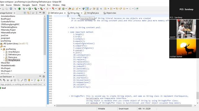 Java Training Session 8 of Team 18 | PCS Global | as on 2nd June 2022 смотреть онлайн