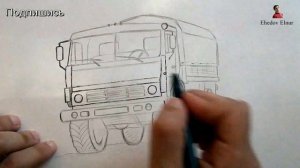 Как нарисовать Камаз карандашом поэтапно(Ehedov Elnur)Kamaz masin sekli nece cekilir