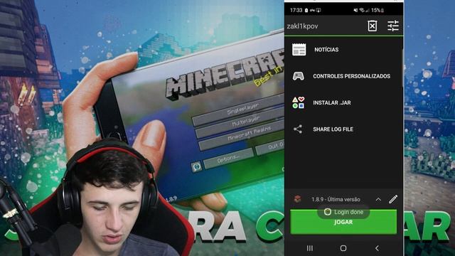 COMO BAIXAR E JOGAR ONLINE MINECRAFT JAVA PELO CELULAR!! (VERSÃO MAIS LEVE!) смотреть онлайн