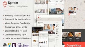 Spotter - Universal Directory Listing WordPress Theme | Themeforest Website Templates and Themes