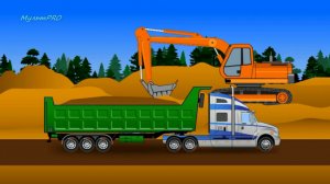 Мультики про машинки. Тягач. Автовоз. Самосвал. Машины для детей.