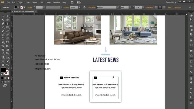How To Create Window and Door Website In Adobe Illustrator Tutorial 7