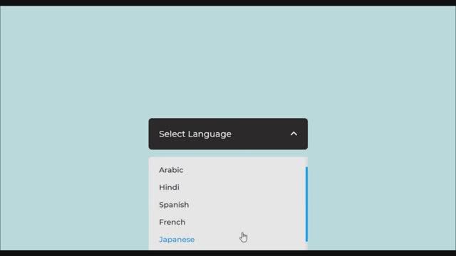 Пользовательское меню выбора с использованием HTML, CSS и Javascript