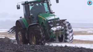 Закрываем влагу на John Deere 8430 (пахота ноябрь-2016)