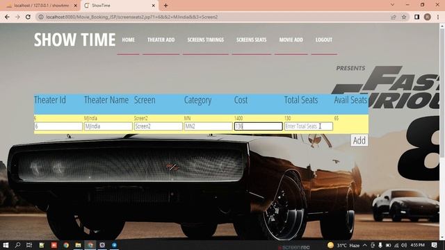 Movie Ticket  Management system in JSP | JAVA Projects |