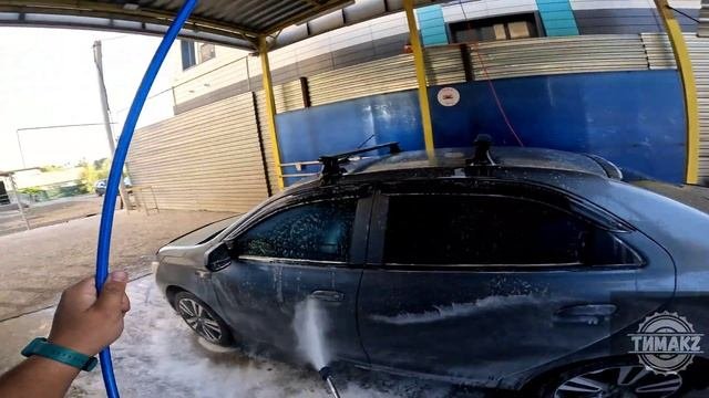 Бесконтактная мойка авто всего за 350 Теңге  или как помыть авто за копейки. 4k/60fps [GO PRO POV]